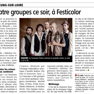 article 02-06-2017 – Quatre groupes ce soir, à Festicolor