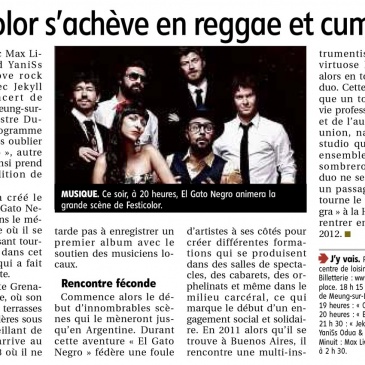 article 03-06-2017 – Festicolor s’achève en reggae et cumbia