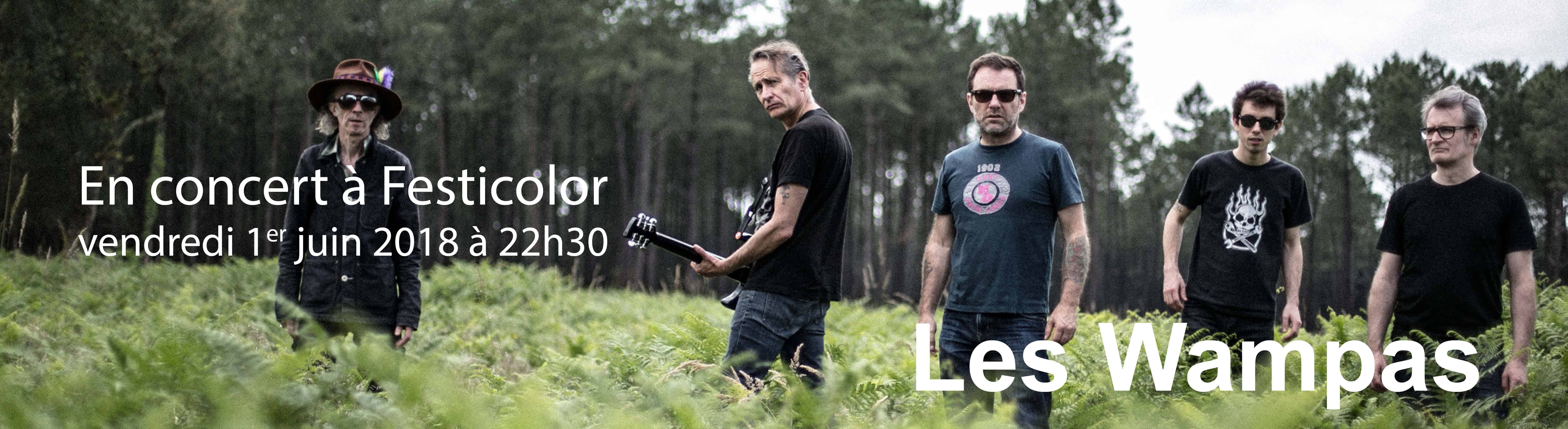 Les Wampas : en concert à Festicolor vendredi 1er juin 2018 à 22h30